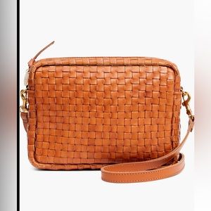 Clare V. Midi Sac Woven Leather Crossbody Bag